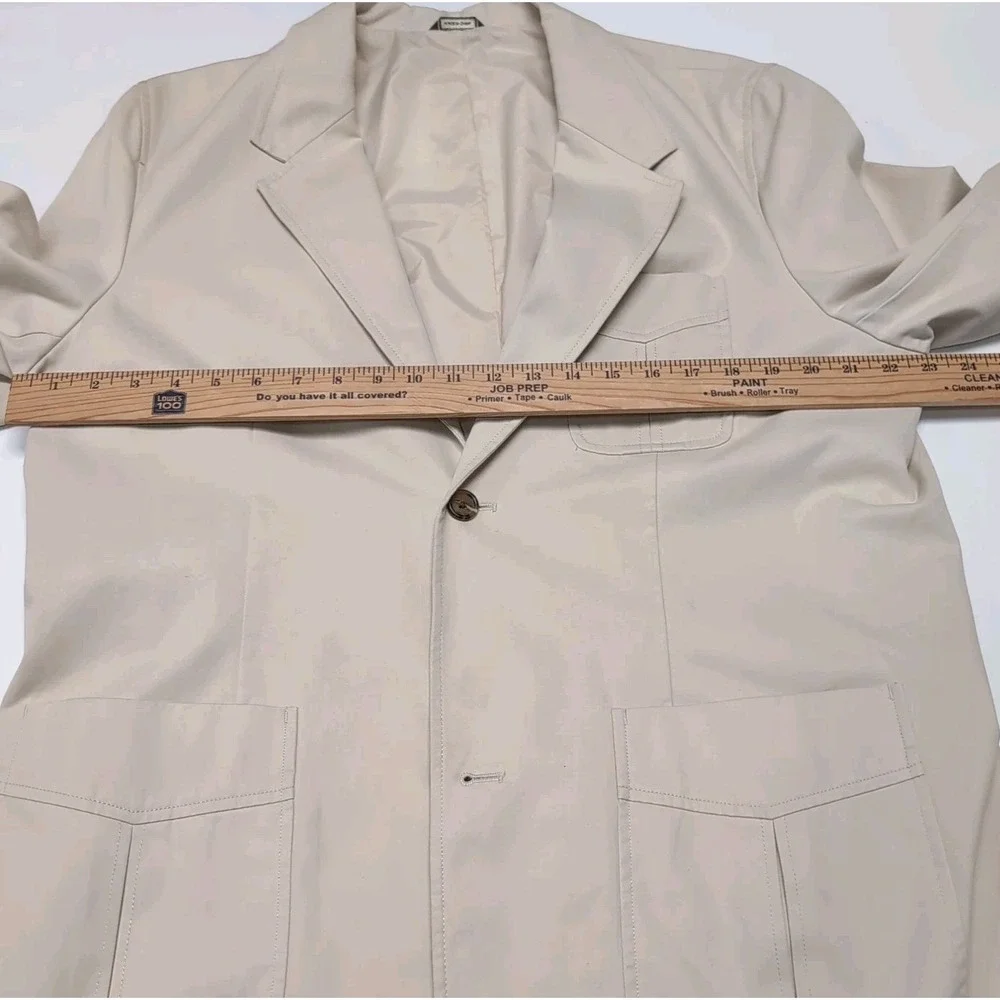 Eddie Bauer Casual‎ Sport Coat Mens L Beige Cotton Lined 2 Button Jacket Blazer